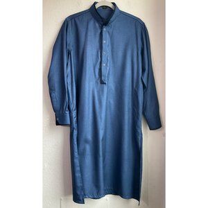 Junaid Jamshed Men's Sz.Large /48 Pakistan Tunic Kurta Kameez Navy Blue